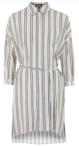 TALL STRIPED SHIRT DRESS Price: $80.00